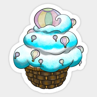 Fluffy Cupcake Sticker